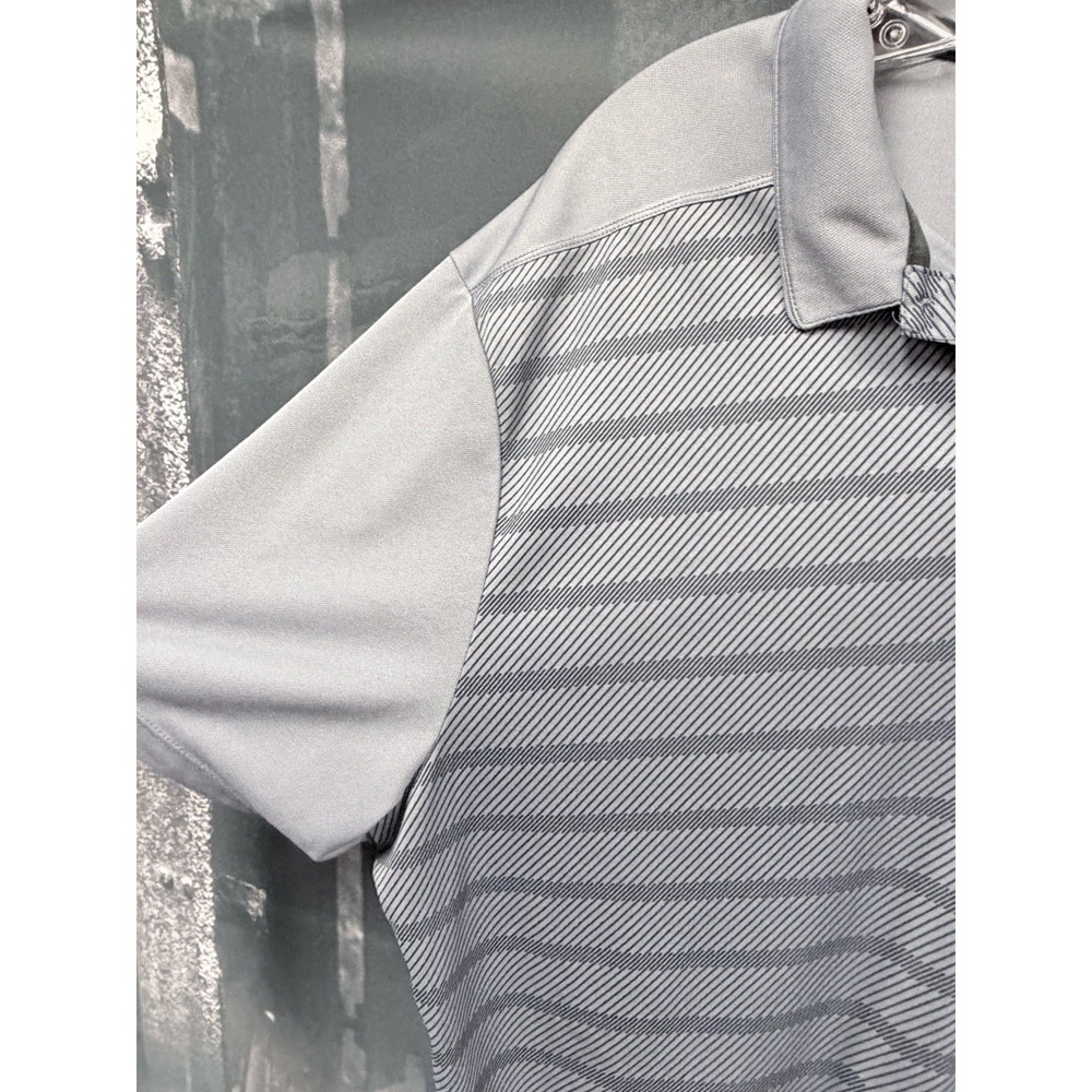 Nike Polo Shirt Mens 2XL Gray Golf Zonal Cooling Blade Collar Victory Pickleball - Picture 3 of 8